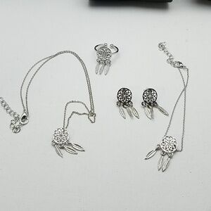 Dream Catcher Silver Tone 4pc Set